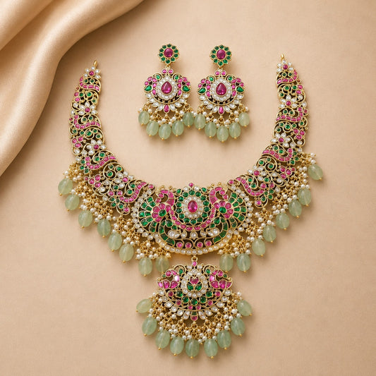 Premium Jadau Necklace Set