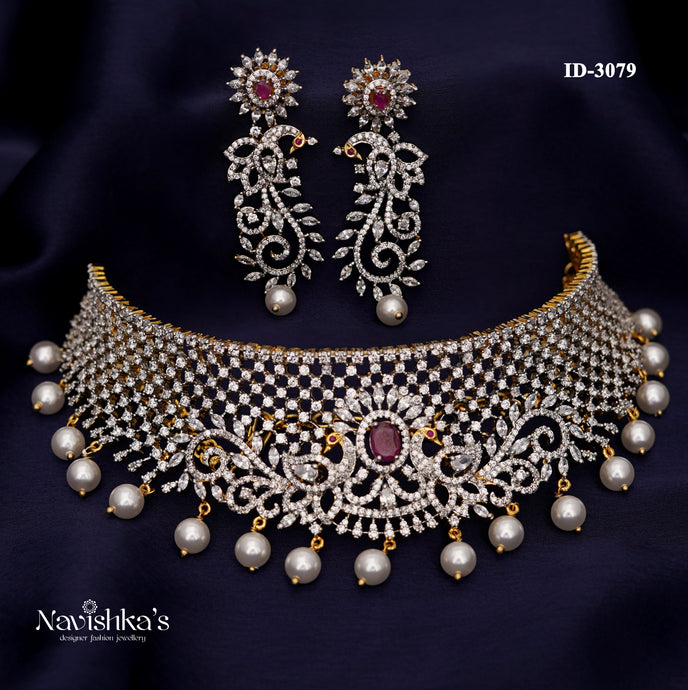 AMERICAN DIAMOND JEWELLERY / RHODIUM PLATED JEWELLERY