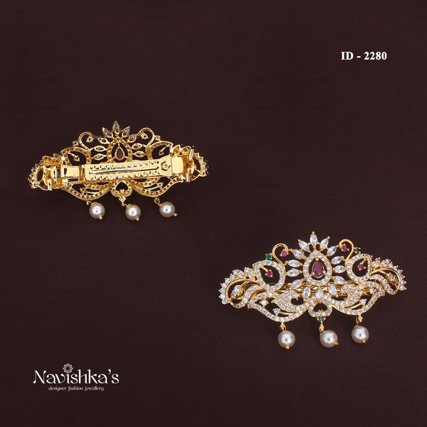 Zircon Hair Brooch