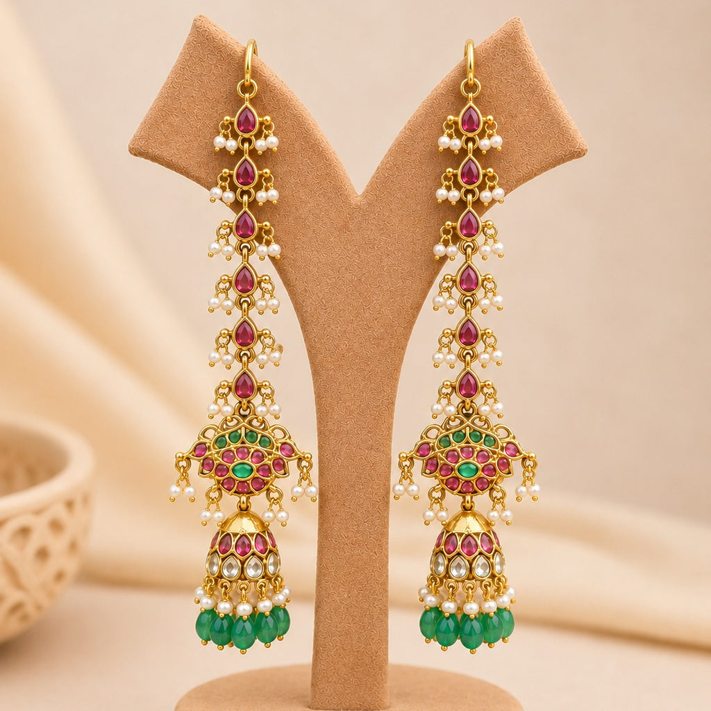JADAU JHUMKA MATTAL SET