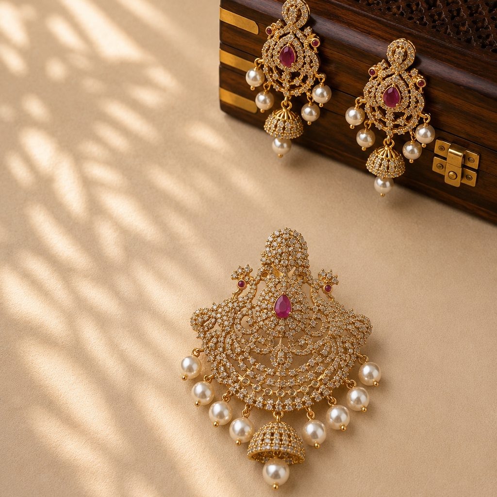 Nakshi pendent set