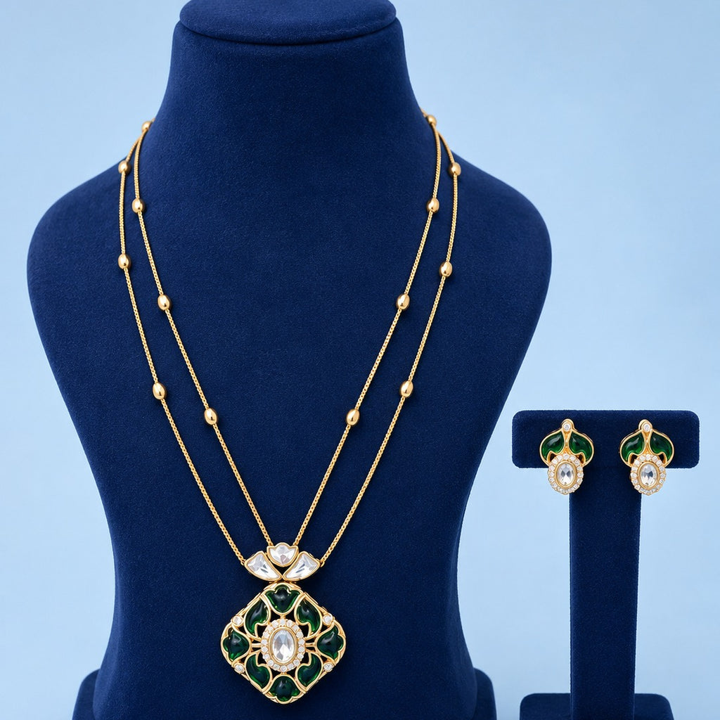 polki pendant Chain