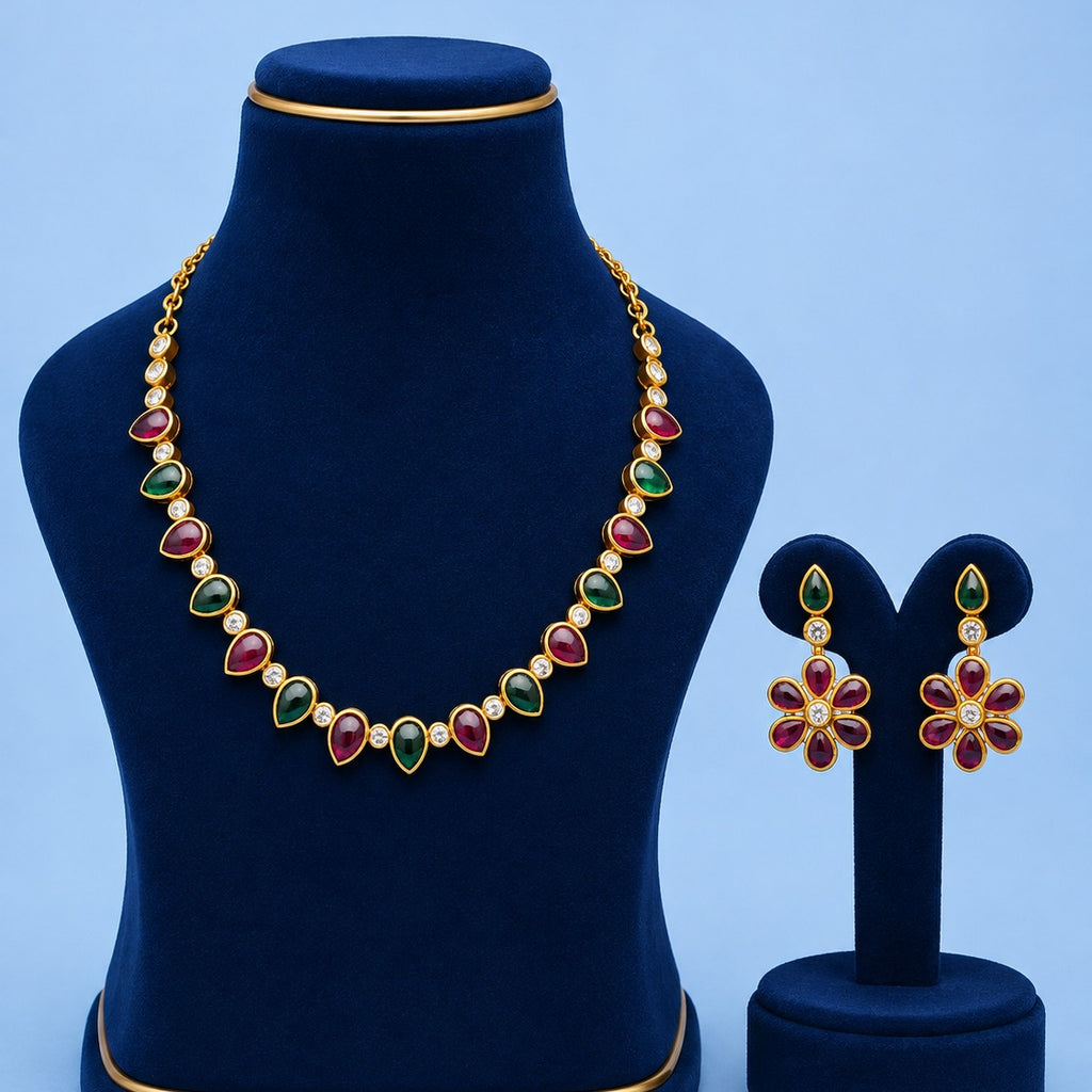 Navaratna Necklace Set