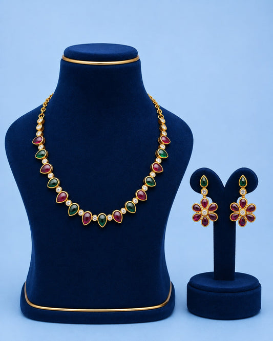 Navaratna Necklace Set