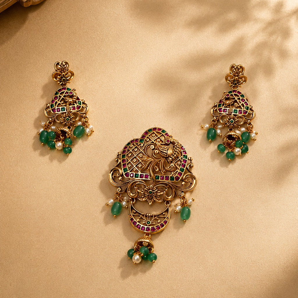 Nakshi Pendant Set