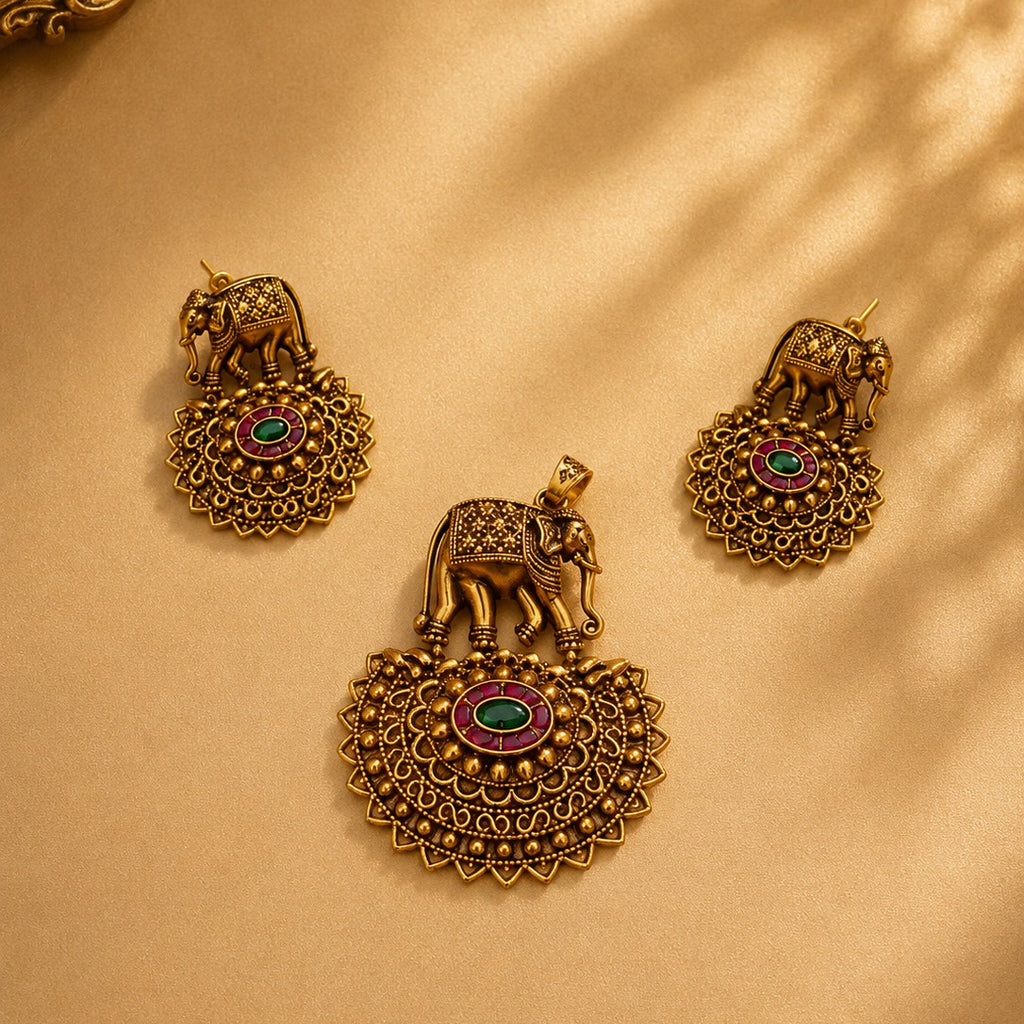Nakshi Pendant Set