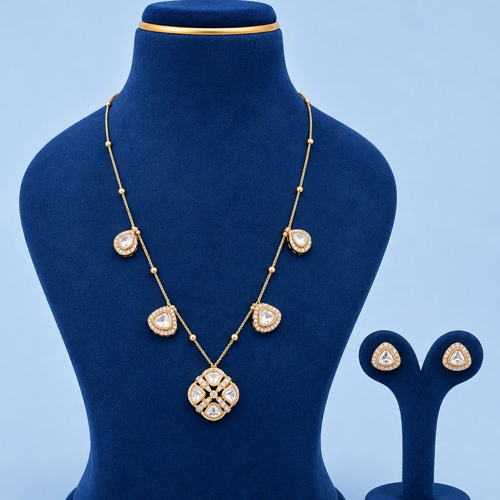 Antique  polki Pendant Chain