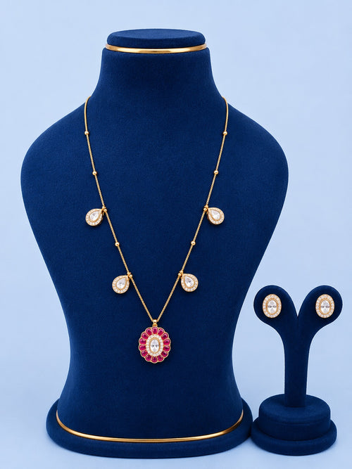 Antique  polki Pendant Chain