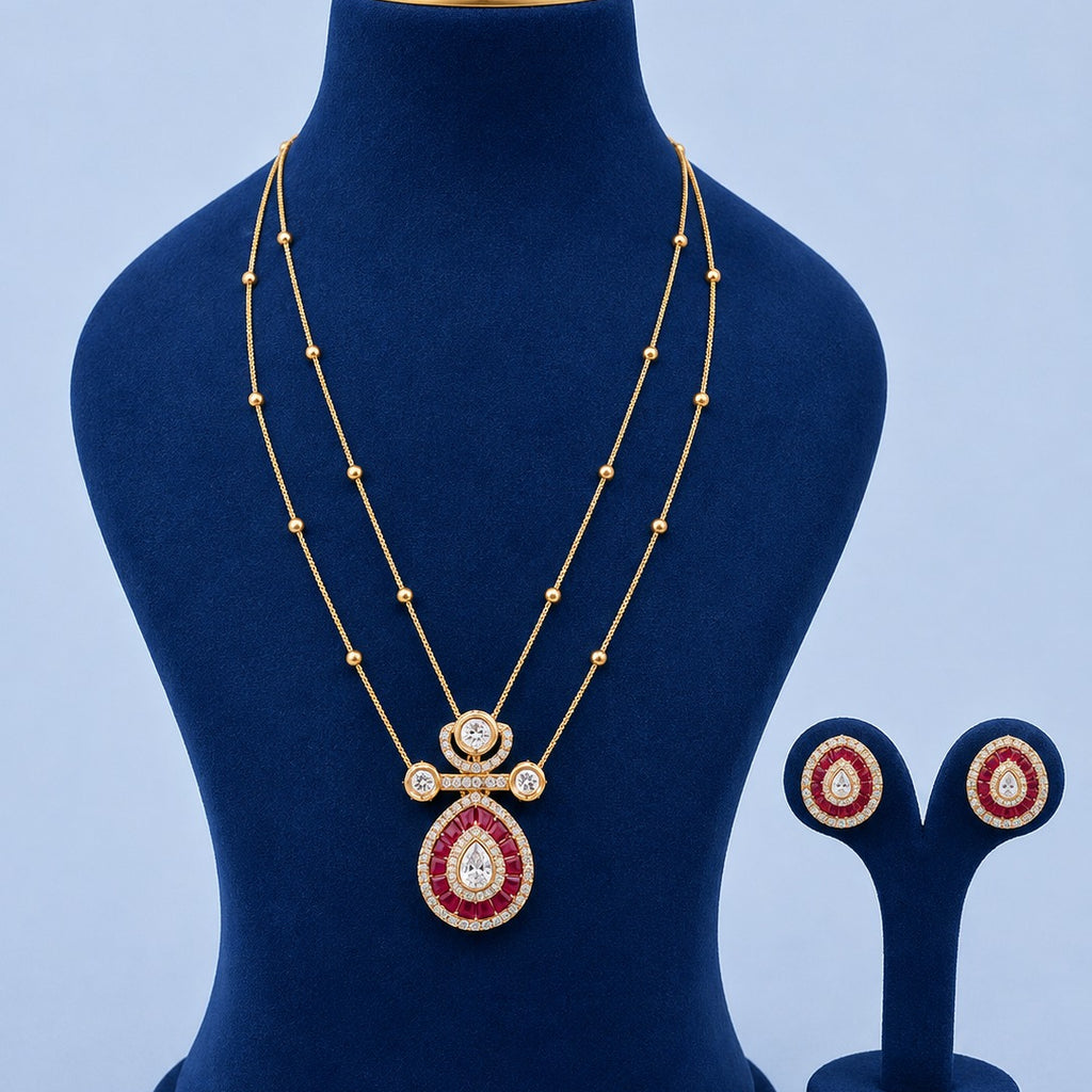 Antique  Polki Pendant Chain