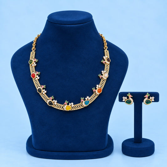 Navaratna necklace set