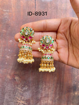 Jadau ear rings