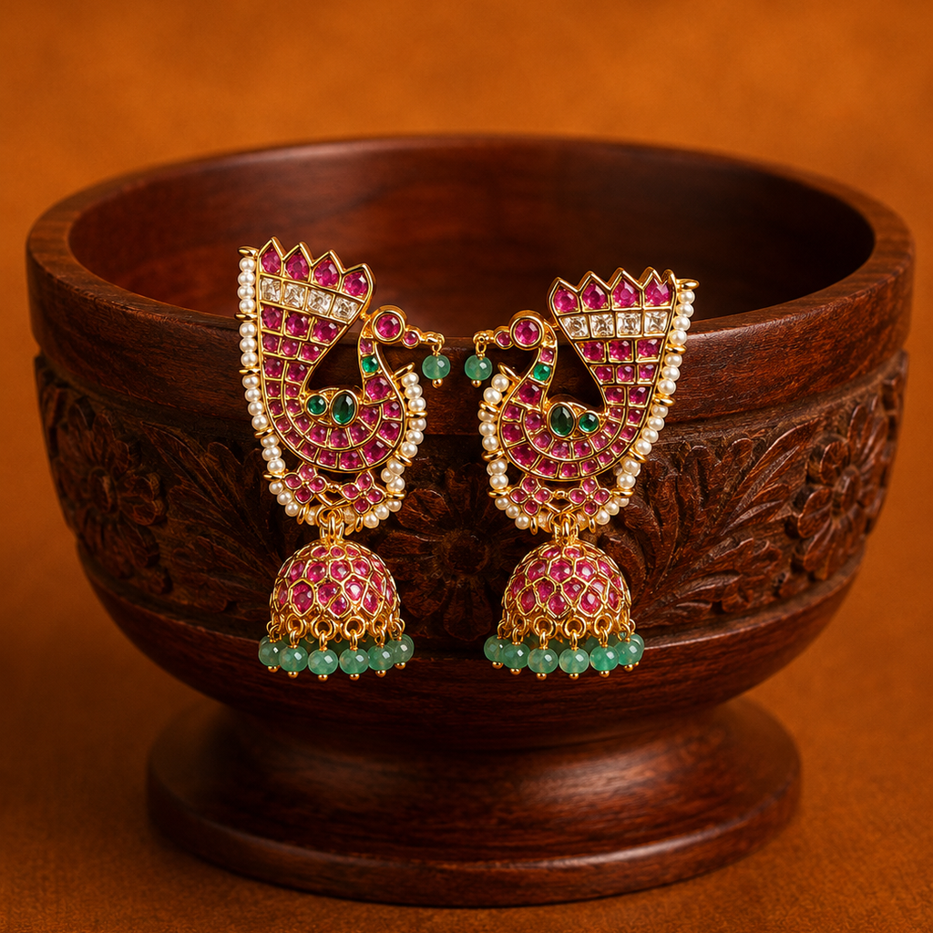 POTA STONE JHUMKAS