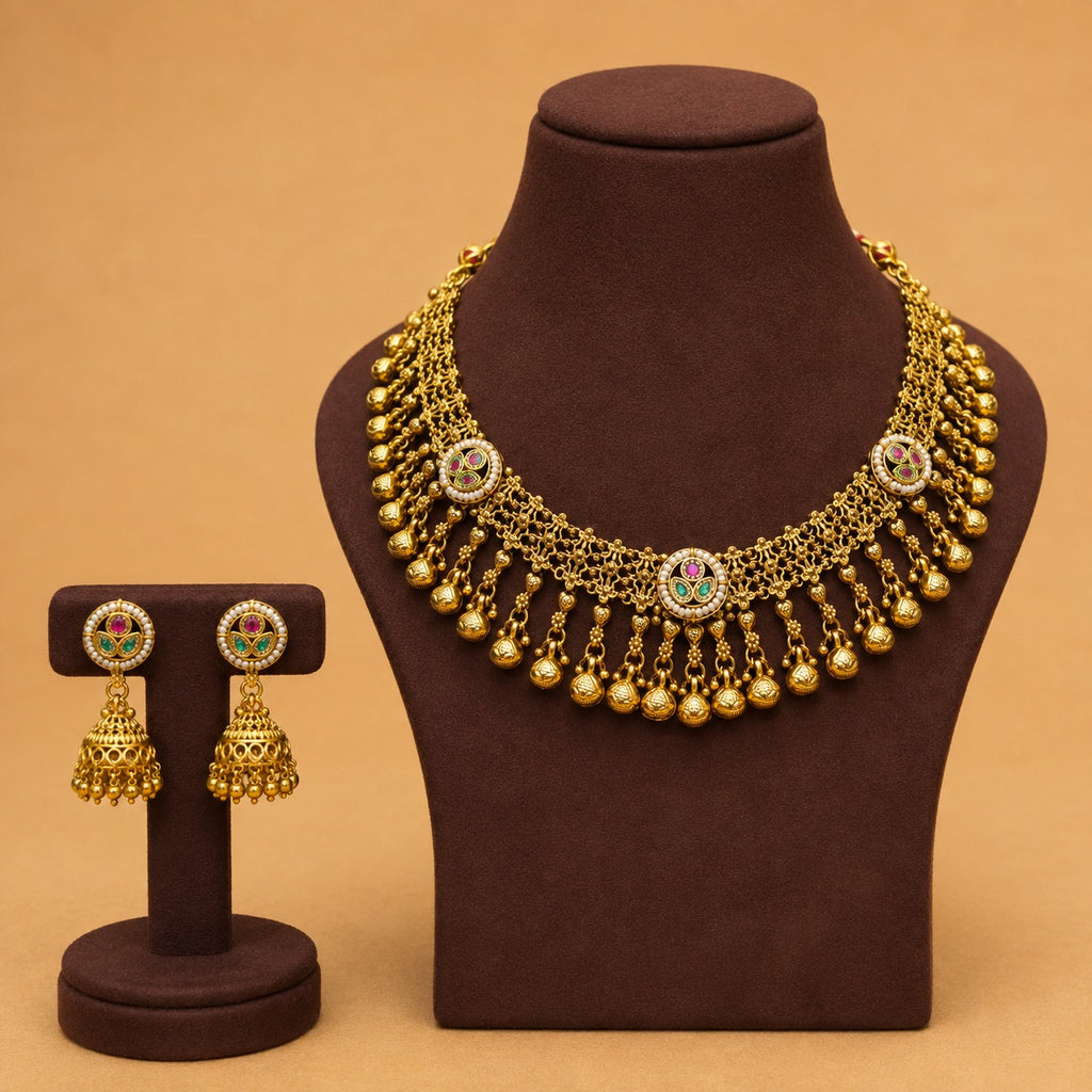 ANTIQUE POLKI NECKLACE SET