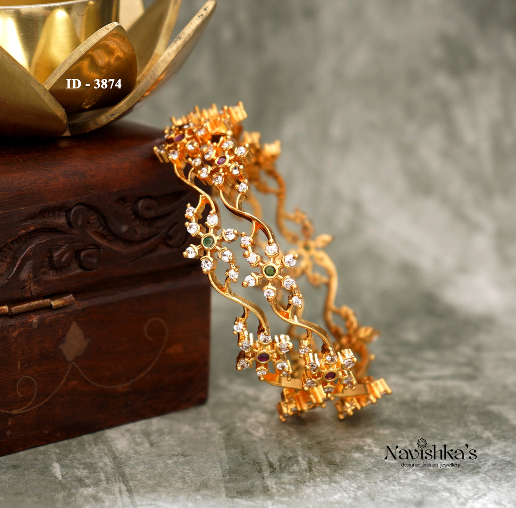 Zircon Bangles for Women Navishka's designer fashion jewellery